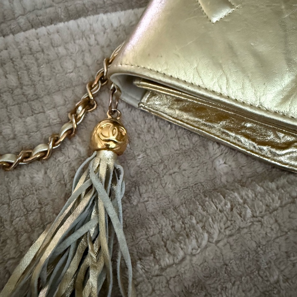 Chanel Metallic Gold Clutch - Picture 2 of 9